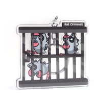 Image 4 of  Rat Criminals  Shaker Acrylic Keychain 3"