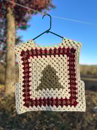 Image 2 of Christmas Cropped Granny Vest