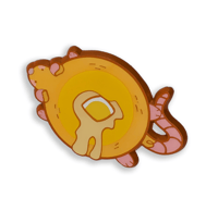 Image 3 of Pancake Rat - Soft Enamel Epoxy Pin