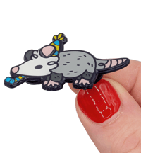 Image 3 of Party Possum - Soft Enamel Epoxy Pin