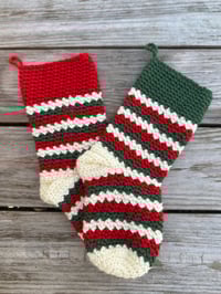Image 2 of Green Striped Stocking