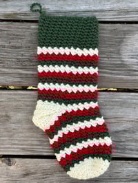 Image 1 of Green Striped Stocking