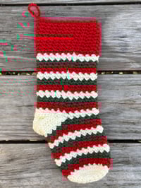 Image 1 of Red Striped Stocking