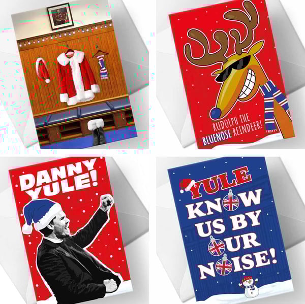 Image of Rangers Christmas Cards - Mixed Pack D