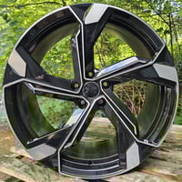 20" E TRON STYLE ALLOY WHEELS FITS 5X112 ET30 BLACK MF