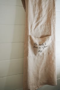 Image 2 of clay linen apron