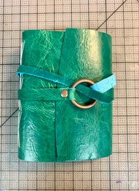 Image 3 of Turquoise Leather Wrap Journal
