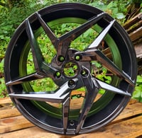 18" 488 STYLE ALLOY WHEELS FITS 5X112 ET45 BLACK 