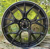 18" AMG GT STYLE ALLOY WHEELS FITS 5X112 ET42 BLACK ML