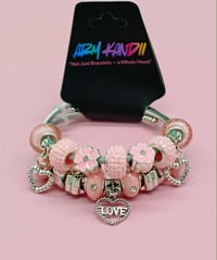 Image 1 of 2pc Blossom & Heart Harmony Bracelet Stack