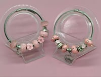 Image 2 of 2pc Blossom & Heart Harmony Bracelet Stack