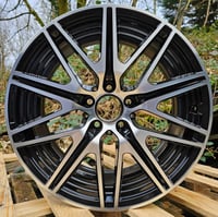 18" AMG A45 STYLE ALLOY WHEELS FITS 5X112 ET45 BLACK MF