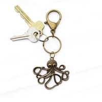 Image 3 of Octopus Keychain/Purse-Charm - Antique Bronze