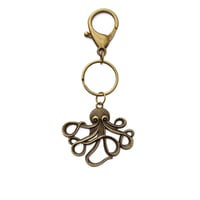 Image 1 of Octopus Keychain/Purse-Charm - Antique Bronze