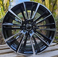19" AQUARIUS STYLE ALLOY WHEELS FITS 5X112 ET45 BLACK MF