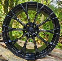 19" WARMENAU STYLE ALLOY WHEELS FITS 5X112 ET45 BLACK