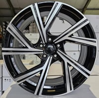 18" BERGAMO STYLE ALLOY WHEELS FITS 5X112 ET45 BLACK MF