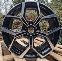 19" FARO STYLE ALLOY WHEELS FITS 5X112 ET45 BLACK MF