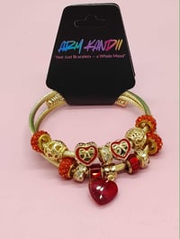 Image 1 of 2pc Crimson Glimmer Bracelet Stack