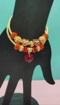 Image 3 of 2pc Crimson Glimmer Bracelet Stack