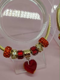 Image 6 of 2pc Crimson Glimmer Bracelet Stack