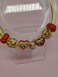 Image 7 of 2pc Crimson Glimmer Bracelet Stack
