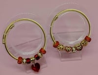 Image 8 of 2pc Crimson Glimmer Bracelet Stack