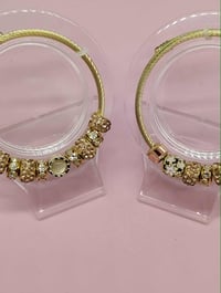 Image 5 of 2pc Golden Charm Bracelet Stack