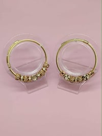 Image 8 of 2pc Golden Charm Bracelet Stack