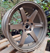 Image 2 of 18" 9.5 TE37 STYLE ALLOY WHEELS FITS 5X114 ET25 SATIN BRONZE