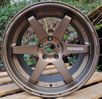 Image 1 of 18" 9.5 TE37 STYLE ALLOY WHEELS FITS 5X114 ET25 SATIN BRONZE