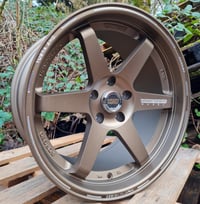 Image 4 of 18" 9.5 TE37 STYLE ALLOY WHEELS FITS 5X114 ET25 SATIN BRONZE