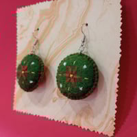 Image 2 of Semi-magical red flower earrings