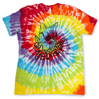 Image 1 of Trash Tie-Dye: Large Rainbow Spiral