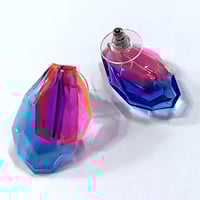 Image 2 of Selenium Pink Hydrangea Stud Earrings with Blue