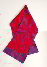 Image 1 of Scarlet and Plum Felted Wool Scarf