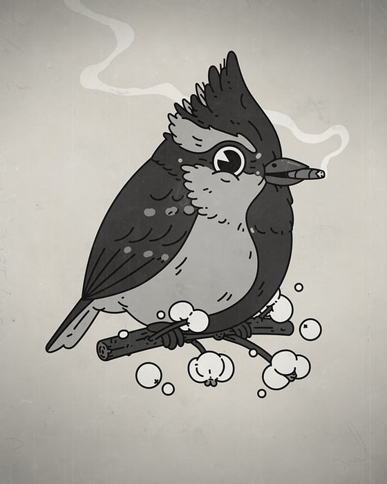 Image of Himalayan Black-lored Tit (Saturday Morning B&W Variant)