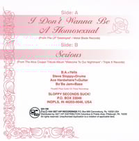 Image 2 of SLOPPY SECONDS - "I Don't Wanna Be A Homosexual" 7" Single (Pink Vinyl)