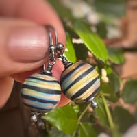 Image 5 of Raku Stripe on Black Earrings