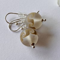 Image 2 of Taupe Scrolls Earrings