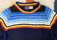 Image 2 of Chamula Monitaly yuketen hand woven merino sweater, made in Mexico, M