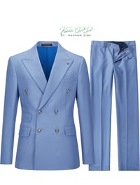 Image 3 of Men's Slim Fit 2 Piece Suit Tuxedo Suits Blazer & Pants Set