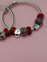 Image 3 of Scarlet Silver Sentiments Bracelet