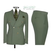 Image 1 of Generic Men Suit Two Piece Slim Fit Jacket and Pants Set for Wedding Party Business Casual Dressing 