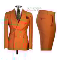 Image 2 of Generic Men Suit Two Piece Slim Fit Jacket and Pants Set for Wedding Party Business Casual Dressing 