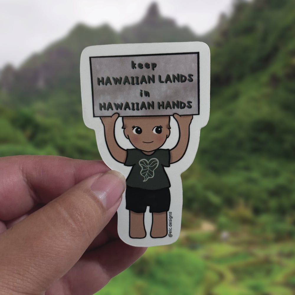 Image of Pāpale Pēpē Hawaiian Lands Behbeh Sticker