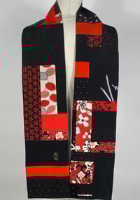 Image 1 of Black with Red Turn Scarf