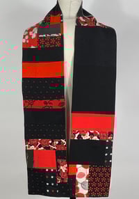 Image 2 of Black with Red Turn Scarf
