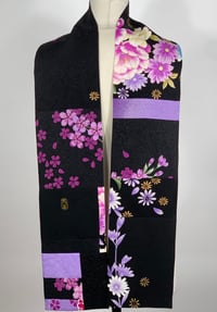 Image 1 of Black and Purple Garden Scarf