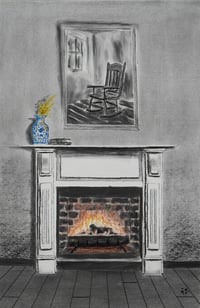 Image 3 of Golden Scars - Charcoal and conte crayons on paper